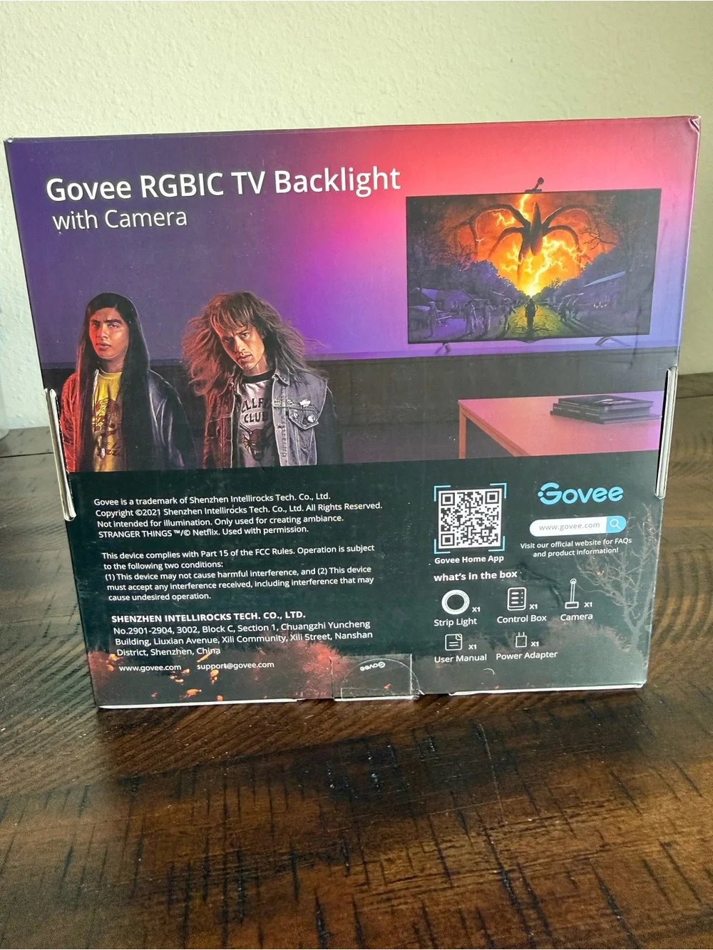 Govee RGBIC TV Backlight with Camera - Black
